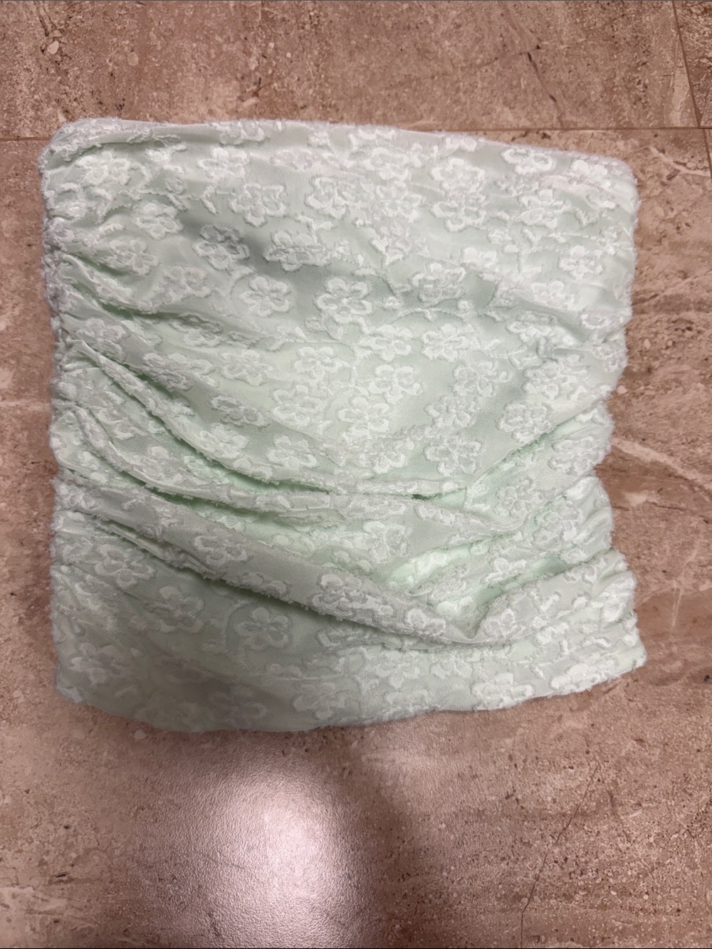 Full Tilt Mint Green Lace Strapless Tube Top